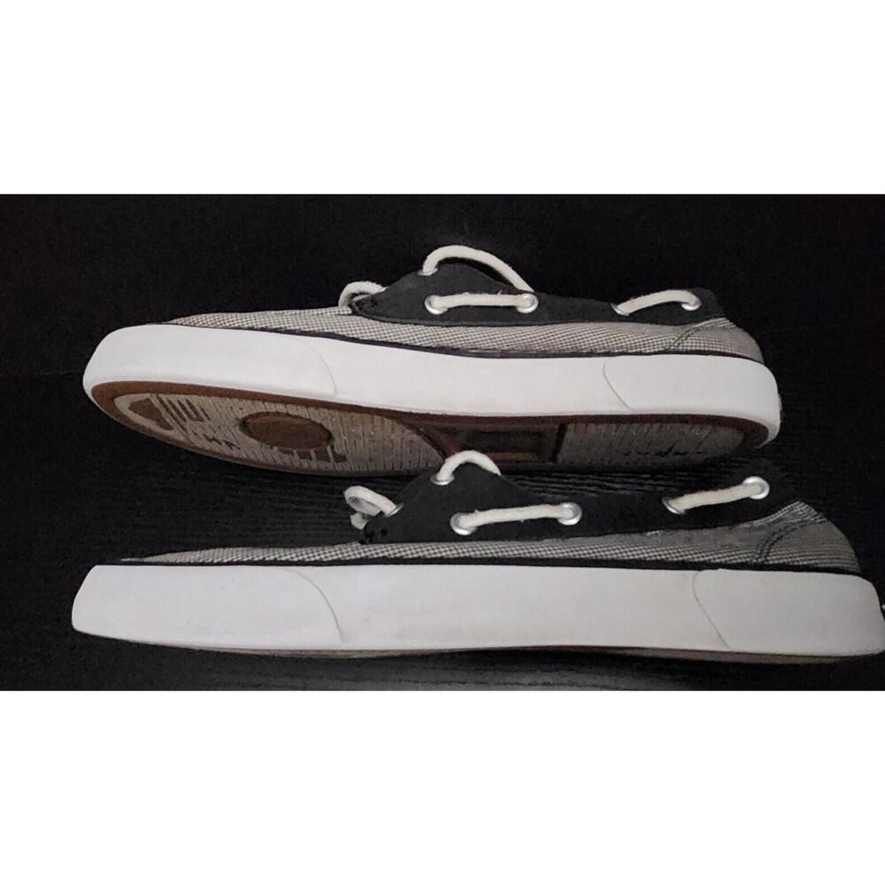 Men's Polo Ralph Lauren Lander Gray Black Canvas Boat Shoes with pony size 10.5D - Picture 3 of 8